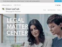 Tablet Screenshot of greenleaflab.com